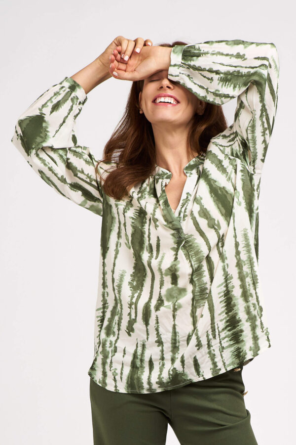Blouse tie and dye kaki