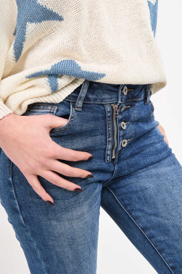 jean stretch bouton