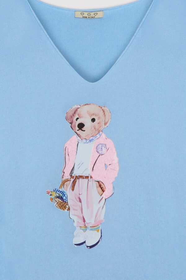 tee shirt nounours bleu