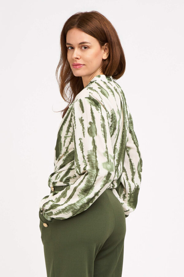 Blouse tie and dye kaki vue dos