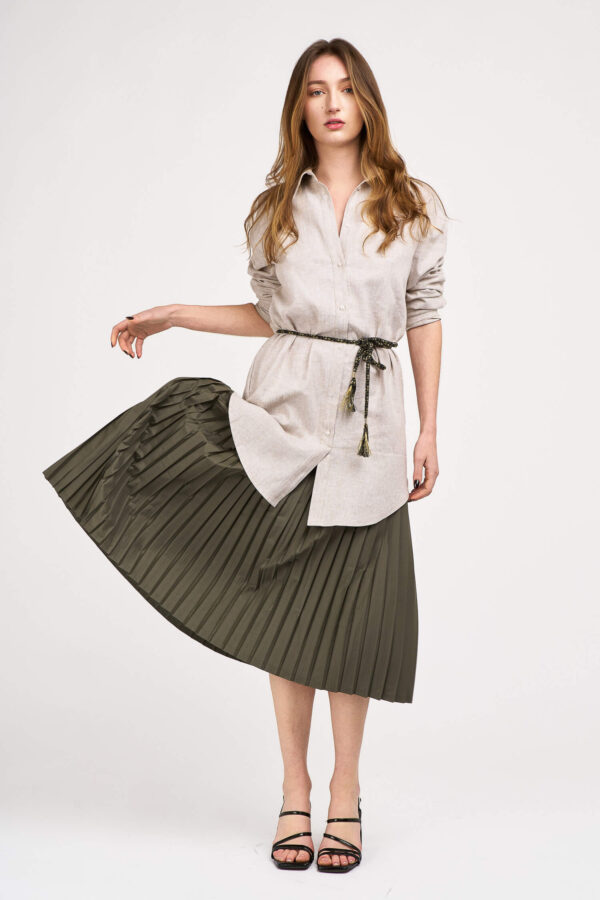 robe bicolore ceinturé