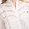 Blouse dentelle brodée
