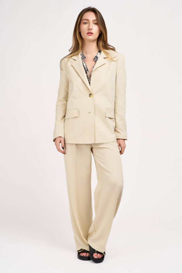 veste costume bouton beige