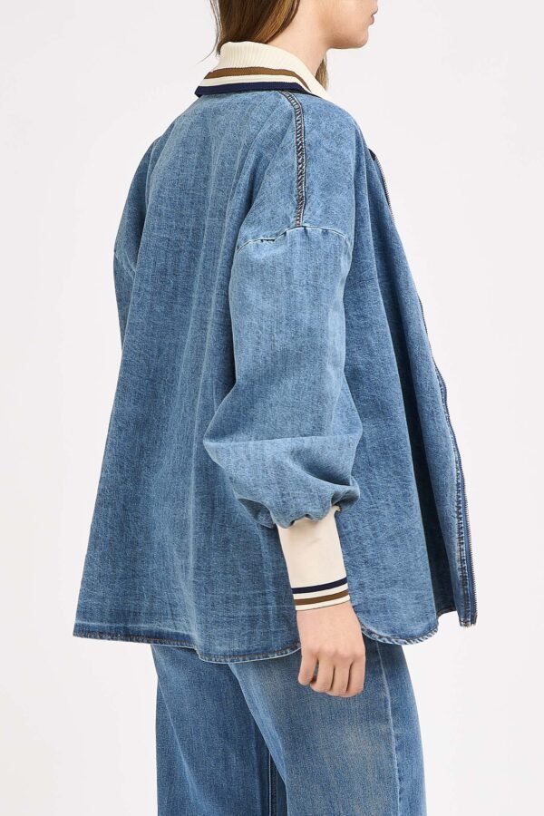 veste zippée délavée dos