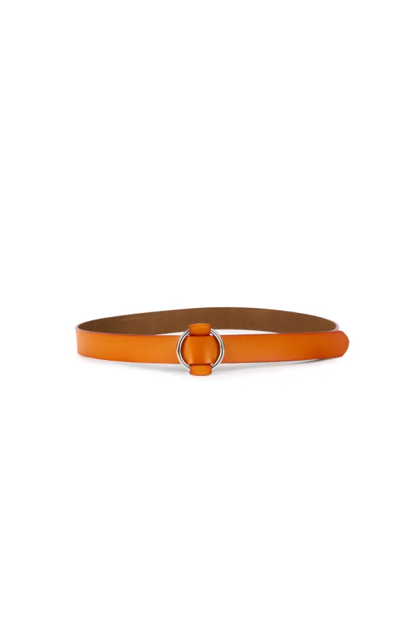 Ceinture en cuir à boucle anneau - 3cm – Image 2