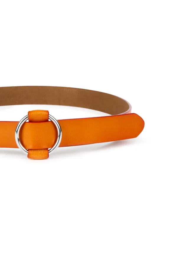Ceinture en cuir à boucle anneau - 3cm – Image 3