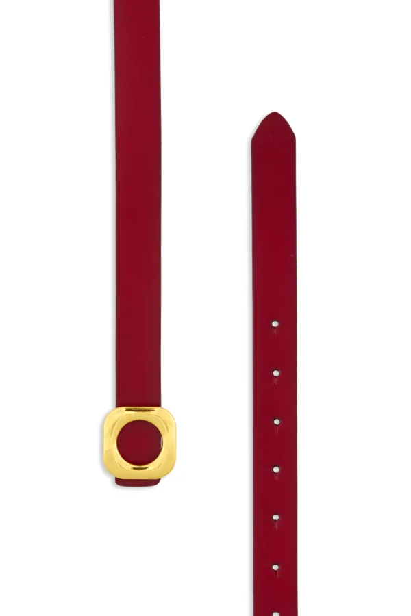 Ceinture en cuir à boucle ronde - 2,5cm – Image 3