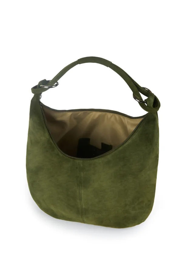 Sac à main en cuir zippé anneau – Image 2