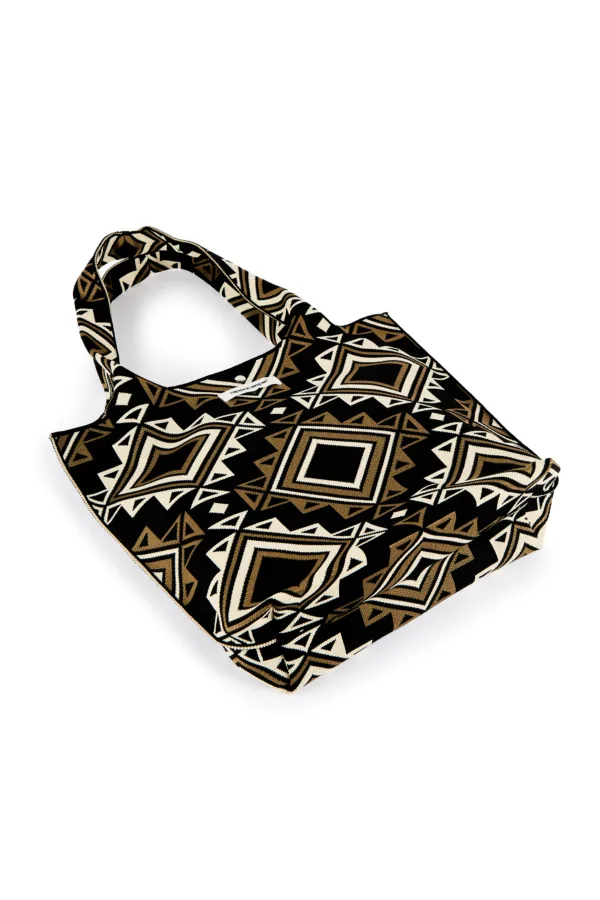 Sac à main à imprimé losange – Image 4