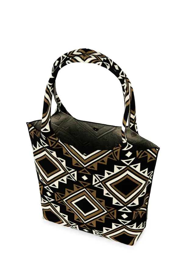 Sac à main à imprimé losange – Image 3