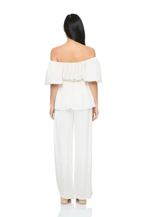 Pantalon large uni à poches – Image 4
