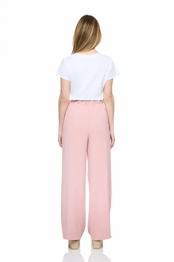 Pantalon droit : ceinture foulard – Image 3