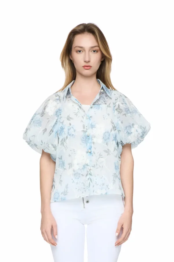 Chemise imprimée avec détails brodés – Image 2
