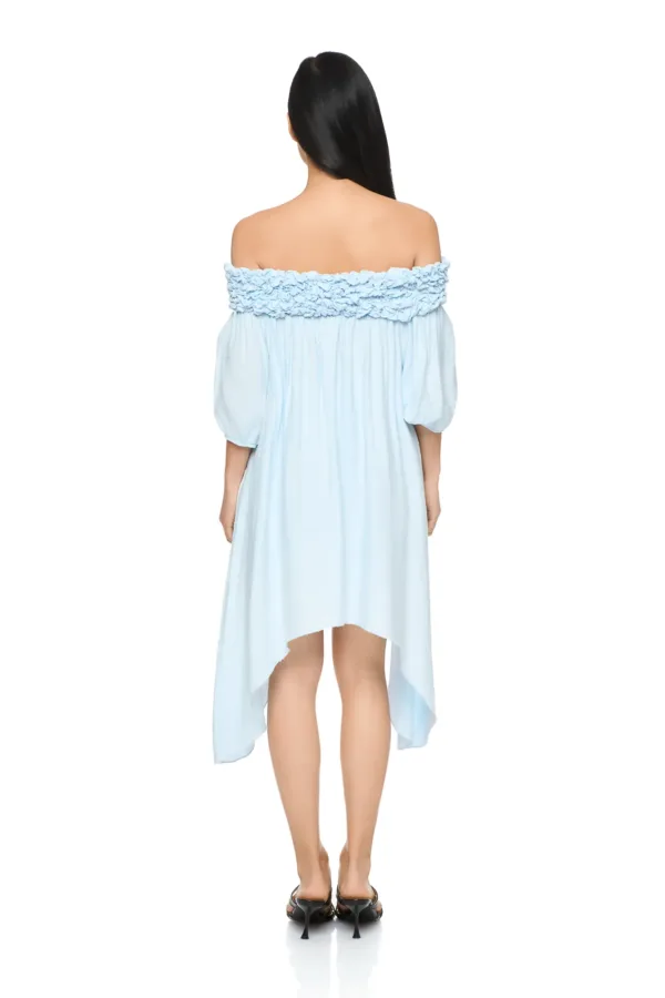 Robe tunique col bateau à froufrous – Image 3