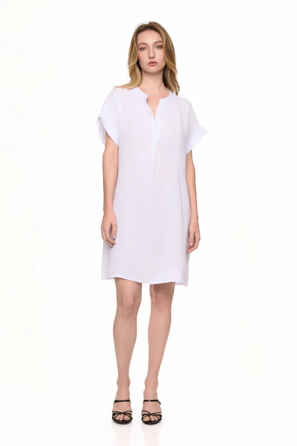 Robe oversize en lin col V – Image 3