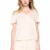 Chemise manches courtes brodée cœur