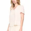 Chemise manches courtes brodée cœur – Image 2