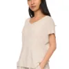 T-shirt col V en lin – Image 2