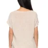 T-shirt col V en lin – Image 3
