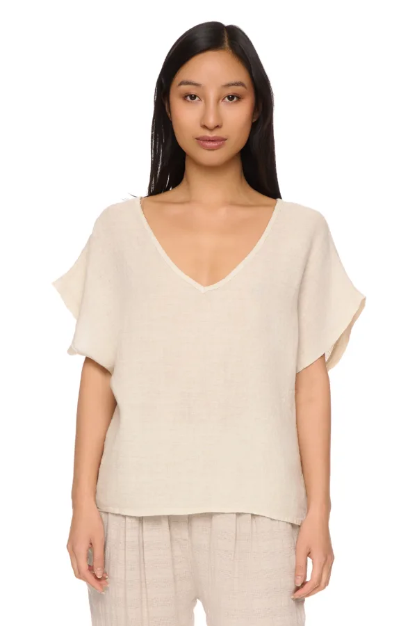 Top oversize en lin