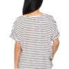 T-shirt rayé lurex col V – Image 4
