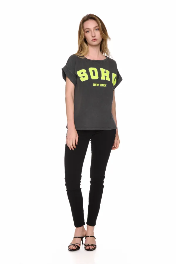 T-shirt délavé soho – Image 3