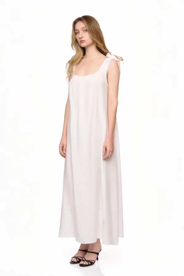Robe longue à bretelles nouées – Image 2