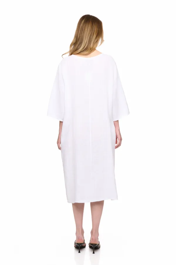 Robe longue oversize en lin – Image 3