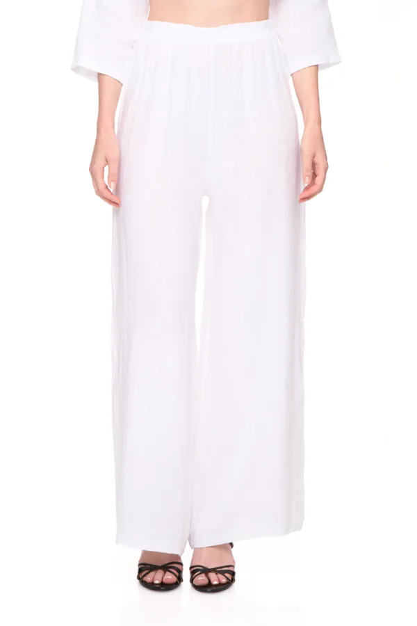 Pantalon large en lin – Image 2