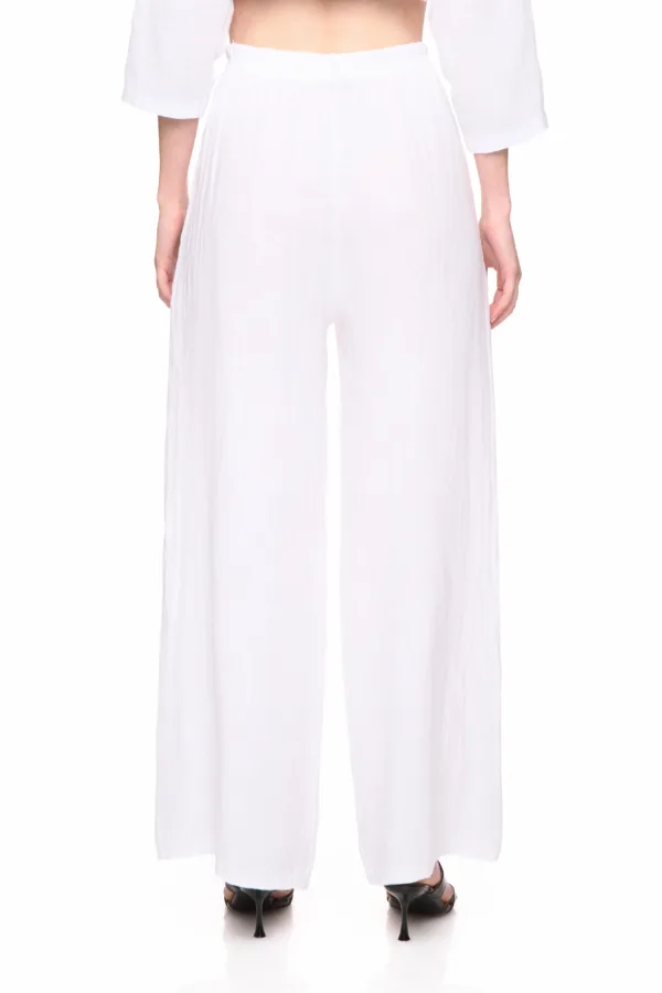 Pantalon large en lin – Image 4