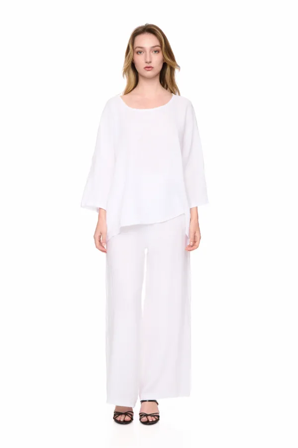 Top oversize lin & Pantalon taille haute