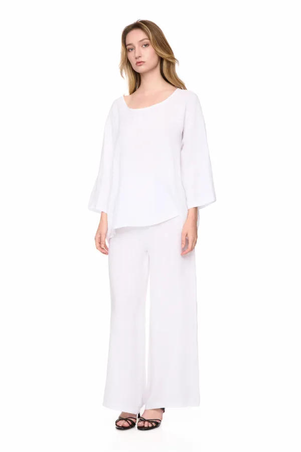 Top oversize lin & Pantalon taille haute – Image 2