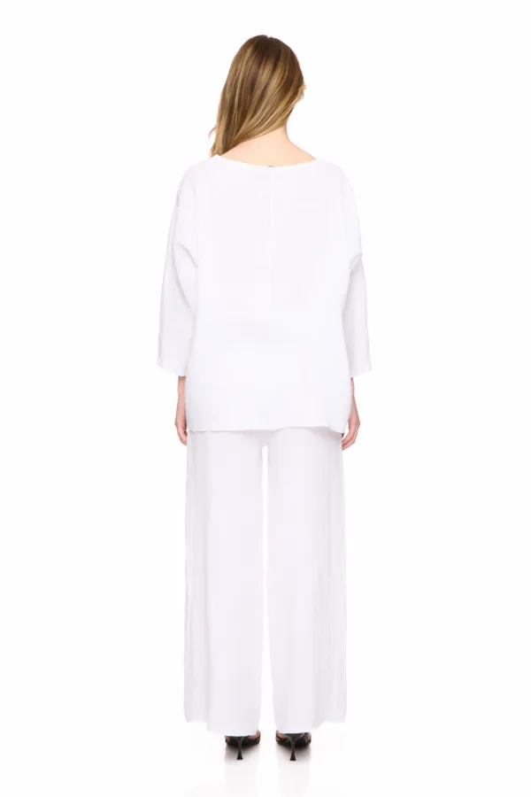 Top oversize lin & Pantalon taille haute – Image 3