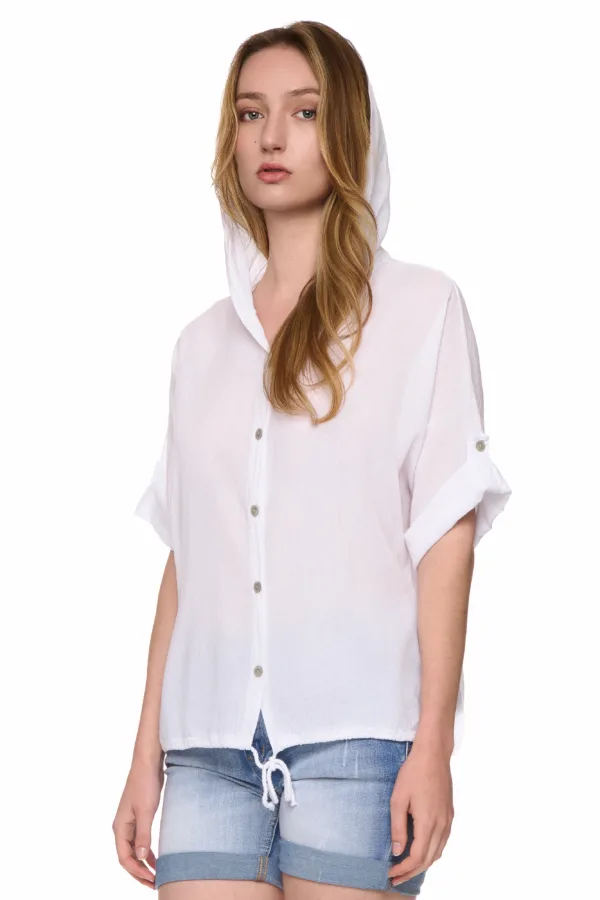 Gilet à capuche en coton
