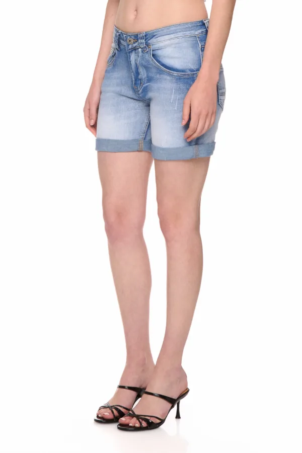 Short en jean à revers – Image 3