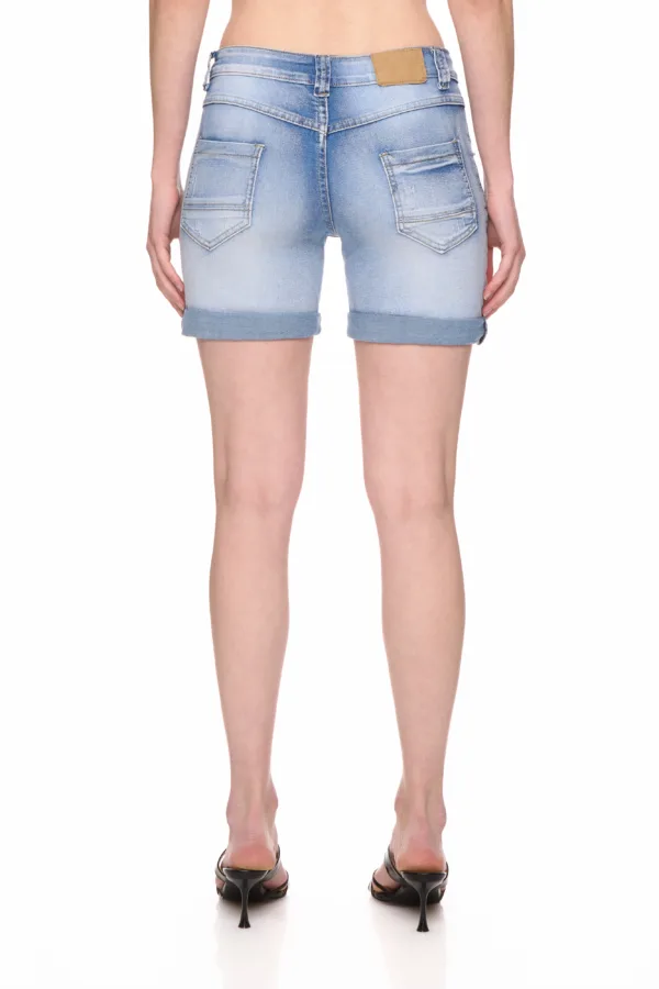 Short en jean à revers – Image 4