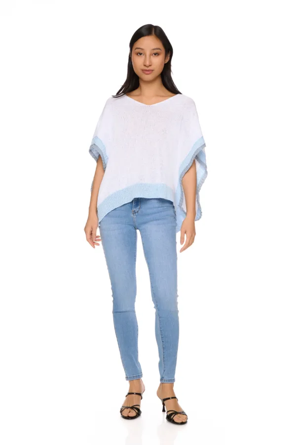 Pull poncho tricolore – Image 4