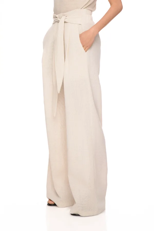 Pantalon avec ceinture noeud – Image 3