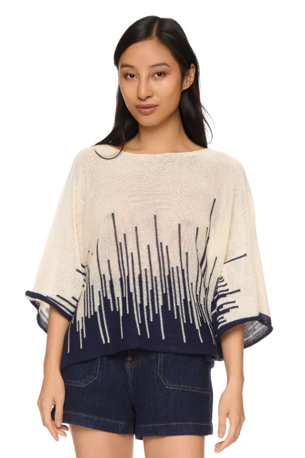 Pull oversize bicolore
